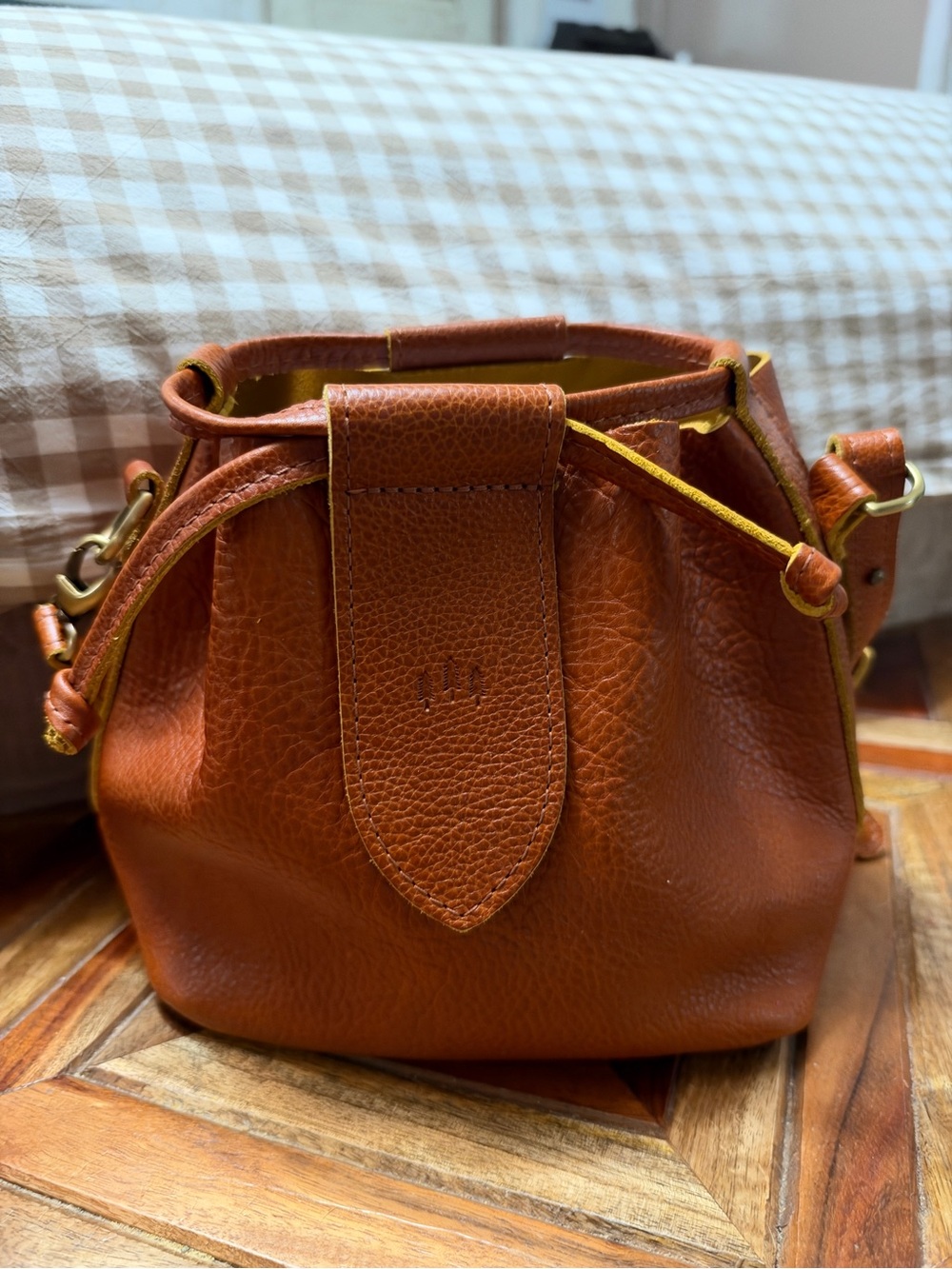 Portland Leather firefly bucket bag